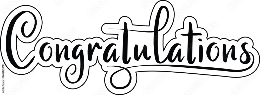 Obraz premium Congratulations text design.