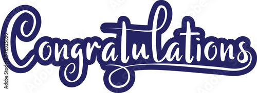 Congratulations text design.