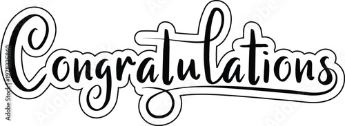 Congratulations text design.