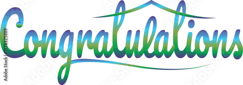 Congratulations text design.