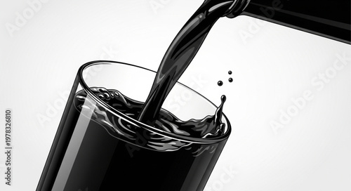 pouring water into glass