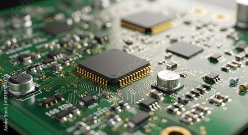Electronic Circuit Board Close-up