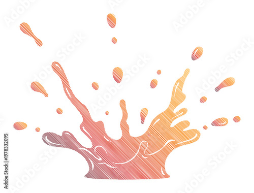 Vibrant liquid splash with energetic droplets, symbolizing freshness and movement.