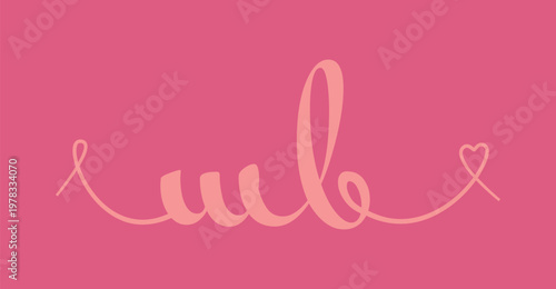 MB initial wedding monogram calligraphy vector illustration. Hand drawn lettering m and b love logo design for valentines day poster, greeting card