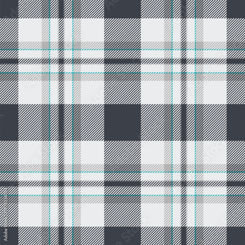 Cosy texture textile tartan, rich check plaid background. School seamless fabric pattern vector in white and dark colors.