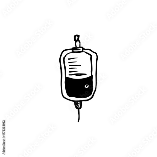 Blood bag icon logo design. IV transfusion bag sign and symbol. Blood bag icon. Medical donor healthcare symbol.
