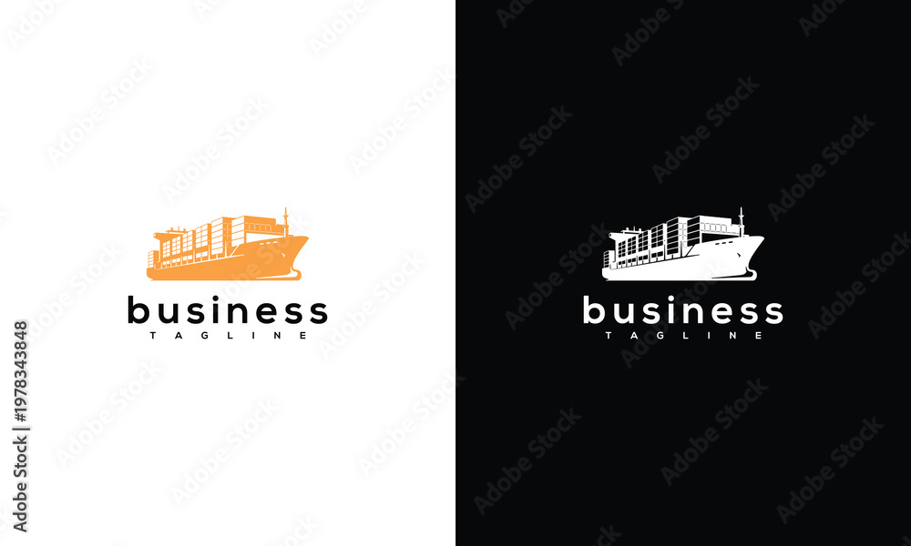 Obraz premium Modern Ship Logo Design Vector