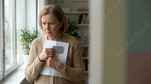 Medical Bill Stress for Northern European Elderly Woman