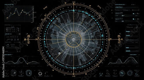 Naval radar interface visualization with advanced detection features
