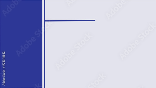 Minimal abstract background with dark blue rectangle white line and horizontal bar modern geometric vector illustration design