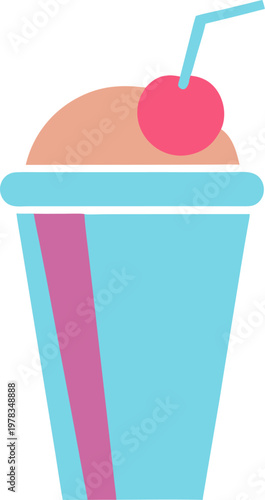 smoothie icon  vector  colorful on white background 