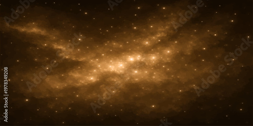 Deep blue nebula and bright starfield illuminate the dark cosmos in this abstract outer space illustration of a starry night sky wallpaper