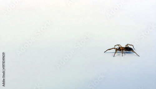 Cryptodrassus michaeli spider on a blue background