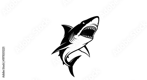 Aggressive Shark Leaping From Water, Fierce Predator, Ocean Danger