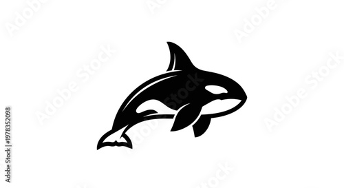 Orca Killer Whale Silhouette Icon Vector Art