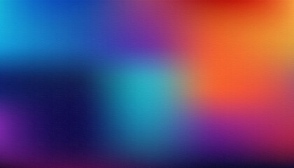A vibrant abstract gradient background blends shades of blue purple and orange with a textured effect high quality