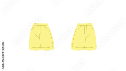 Two yellow shorts