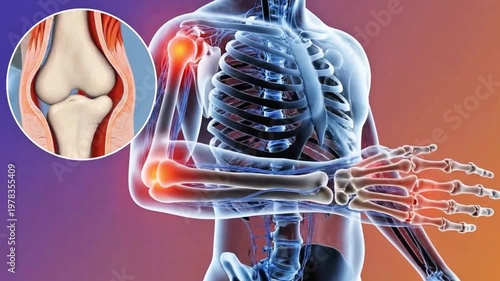 Wallpaper Mural A person experiencing pain in their arm and shoulder in a video Torontodigital.ca