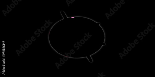 A 3d vector illustration of a black metal bomb sphere with a burning fuse and fire on white, designed as an explosive danger symbol and holiday glass decoration icon