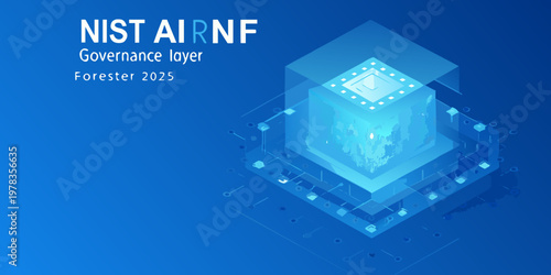 Nist airnf governance layer a futuristic isometric digital representation