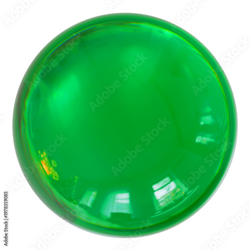 Glossy Emerald Green Orb – Minimal Abstract Sphere, Rich emerald-green sphere with sleek glossy reflections; versatile modern element for branding, posters, and UI designs.