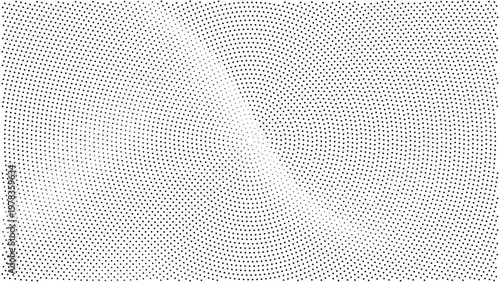 Concentric dotted noise gradient texture. Radial halftone grain background. Comic pop art backdrop for poster, banner, cover, print.
