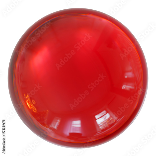 Glossy Ruby Red Orb – Minimal Abstract Sphere, Brilliant ruby-red sphere with sleek glossy reflections; versatile modern element for branding, posters, and UI designs.