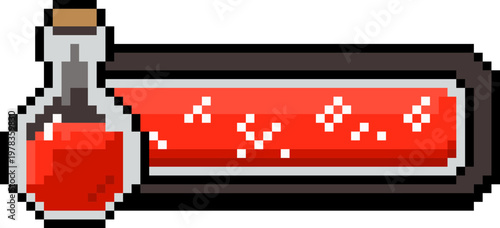 Potion Flask Health Bar UI Pixel Art