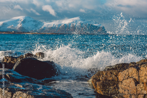 Lofoten islands in winter