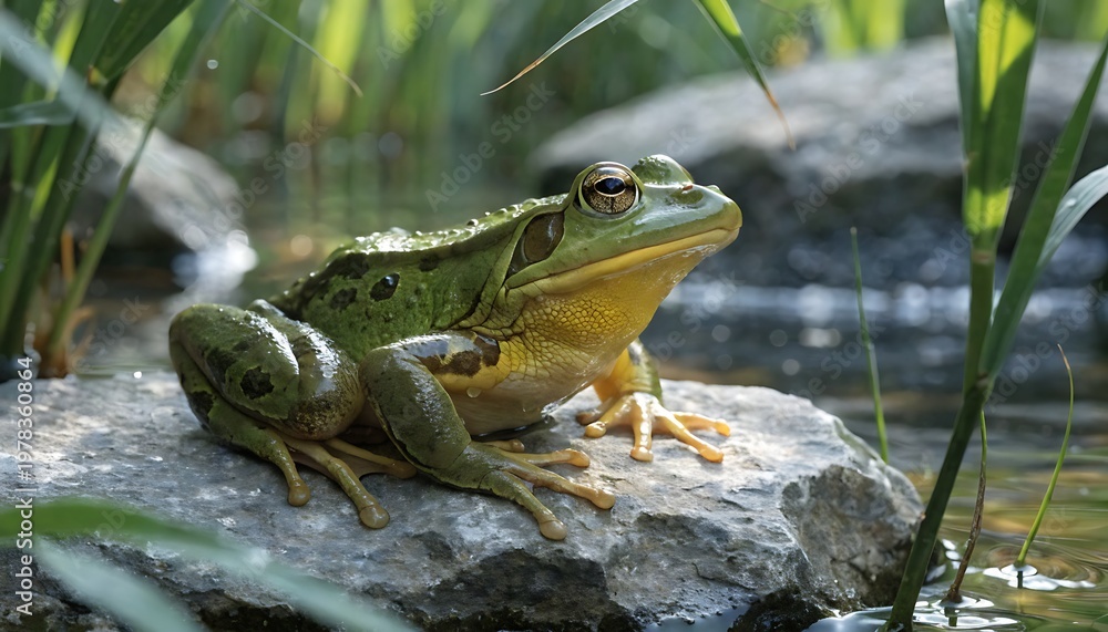 Obraz premium frog in the pond