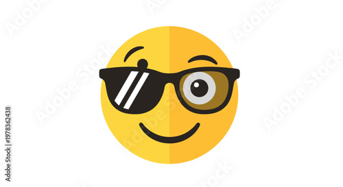 Cool Smiley Face with Sunglasses Winking
