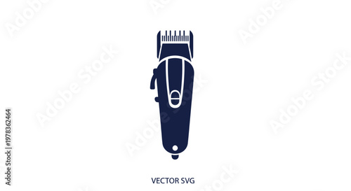 Dark Blue Electric Hair Clipper Icon Isolated on White Background