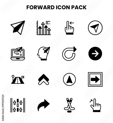 Forward DuoTone Set Icons Pack