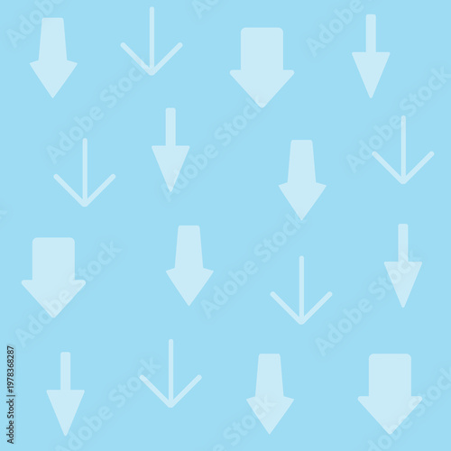 下矢印の背景イラスト　水色