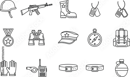 Memorial day remembrance military icons symbols of sacrifice and honor