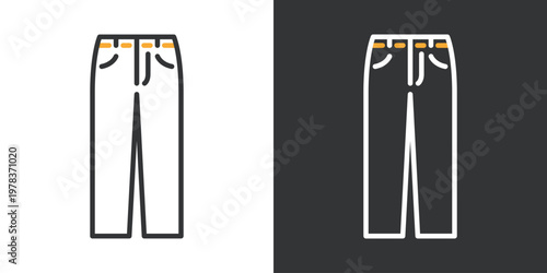 ジーンズのシンプルな線画アイコン