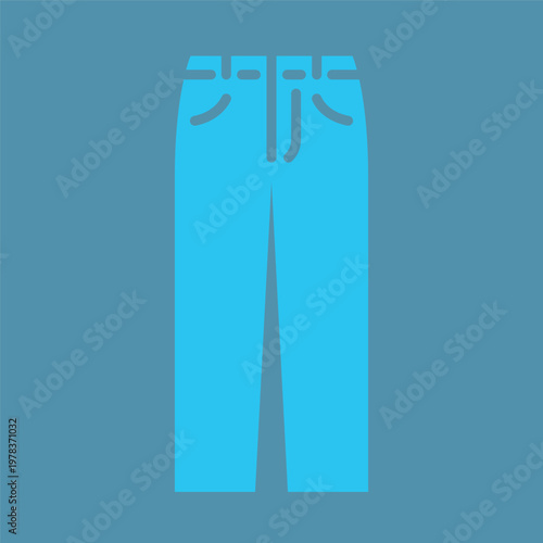 ジーンズのシンプルな線画アイコン