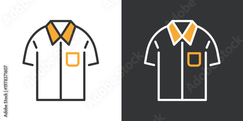 メンズシャツのシンプルなアイコン