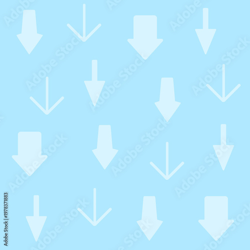 下矢印の背景イラスト　水色