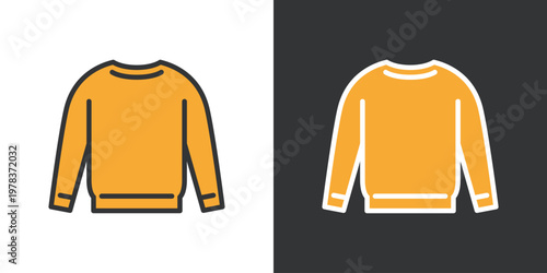 セーターのシンプルな線画アイコン