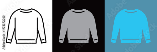 セーターのシンプルな線画アイコン