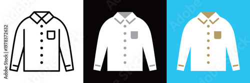 長袖シャツのシンプルなアイコン