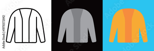 カーディガンのシンプルなアイコン