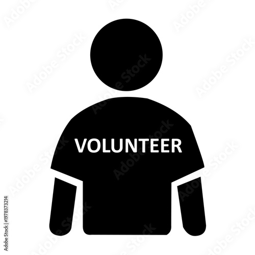 Volunteer icon community service simple illustration