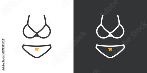 アンダーウェアのシンプルなアイコン