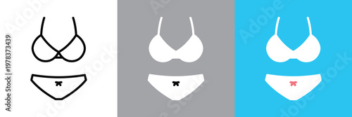 アンダーウェアのシンプルなアイコン