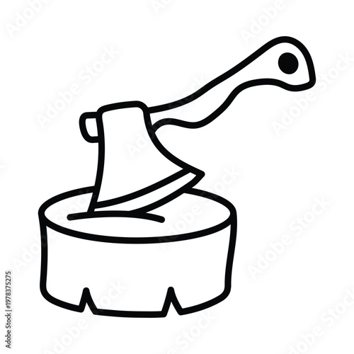 Axe doodle icon eps 10 file