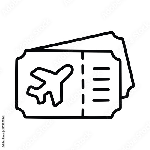 Air Ticket doodle icon eps 10 file