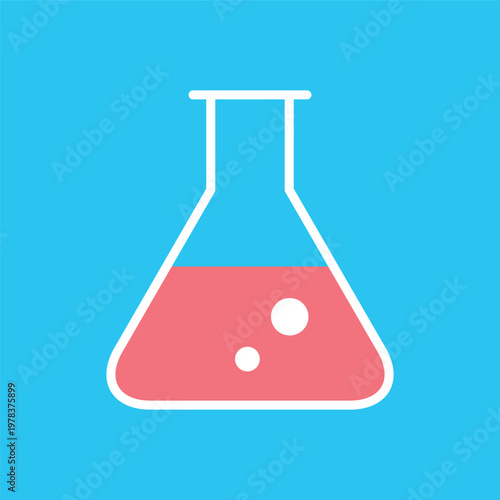 シンプルな三角フラスコのベクターアイコン