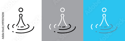 水面に水滴が落ちるアイコン